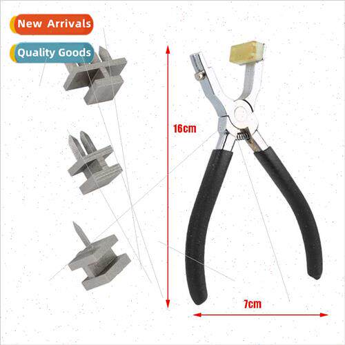Black Handle Diamond Chopping Pliers Diy Leather Tools Hole