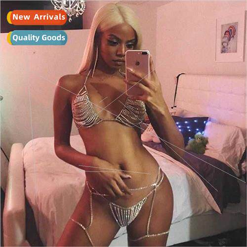 Europe summer beach bikini nightclub super flash tassel halt