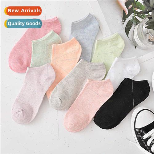Color cotton women boat socks candy-colored women cotton soc