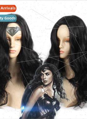 Wonder Woman Wig Wonder Woman Diana Prince Cos Black Long Cu