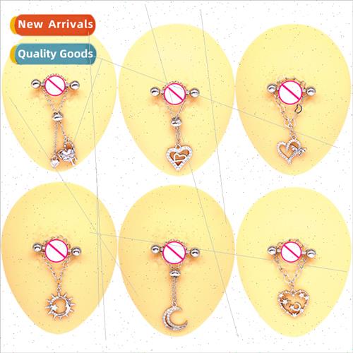 Europe Heart pple Ring che Bra Ring Stainless Steel Piercing