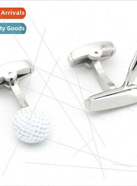 Sports Series golf clubs ball cufflinks men French buttons c