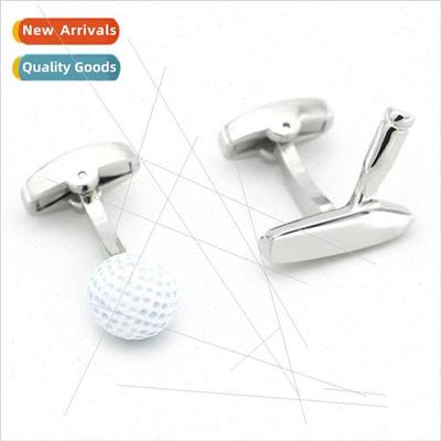 Sports Series golf clubs ball cufflinks men French buttons c