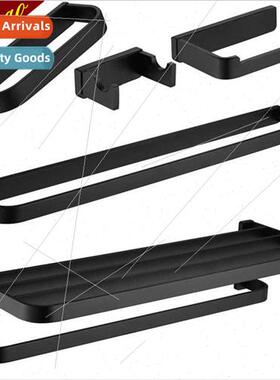 304 Bathroom Hardware Hanging Set Bathroom Storage Black Tow