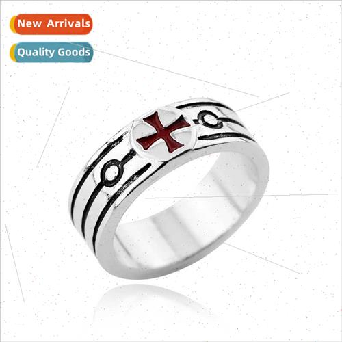 Fashion Starlet Black Whe Cross lver Plated Rings Men Women