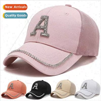 Letter baseball cap female wh diamonds hat female spring dia