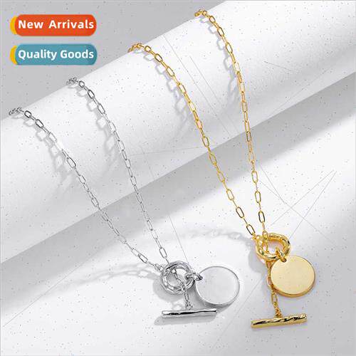 Copper Plated Genuine Gold OT Clasp Necklace Women Europe Vi