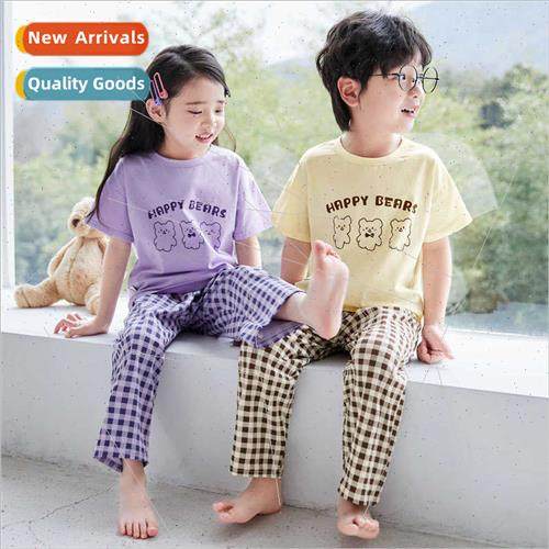 Middle school older children twoPCS home su boys girls loose