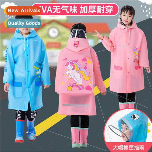 Children raincoat EVA wh schoolbag place elementary school s