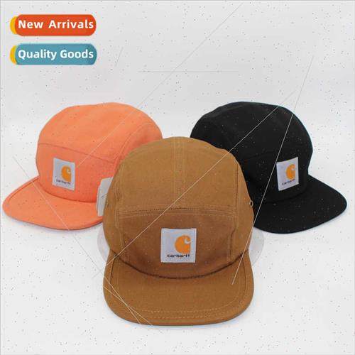 Soft top solid color flat-brimmed fivePCS camping hat men wo