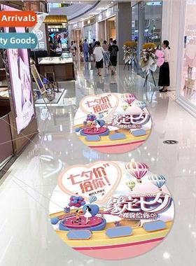 new Tanabata Valentine Day ground stickers shopping malls su