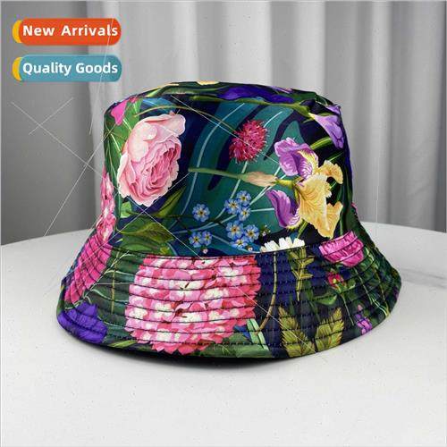 Spring summer  fisherman hat printed flower pot hat sun hat
