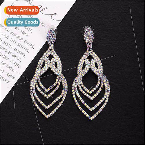 geometric micro-set diamond earrings ins wind senior sense n
