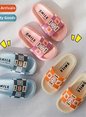 2023 new children slippers indoor -slip boys one word slippe