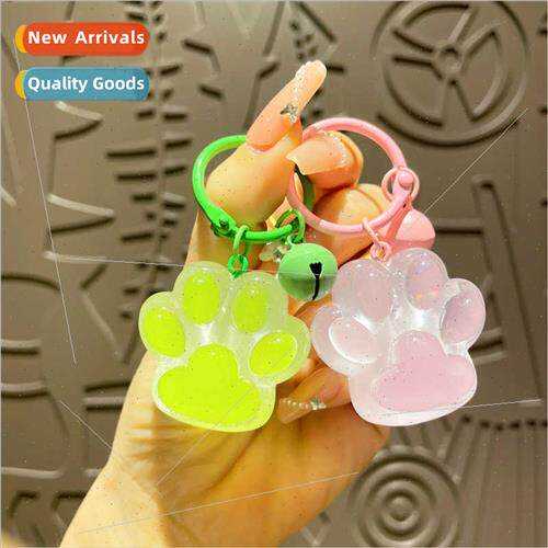 Mini cat paw bag charm cartoon couple key chain car charm do