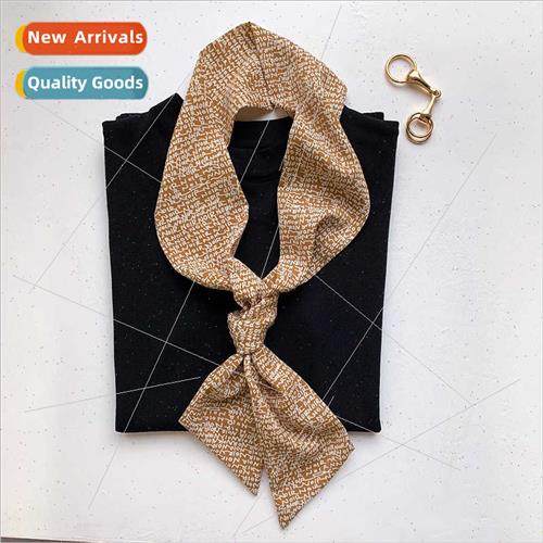 Autumn winter new Korean  thin narrow long diagonal silk sca