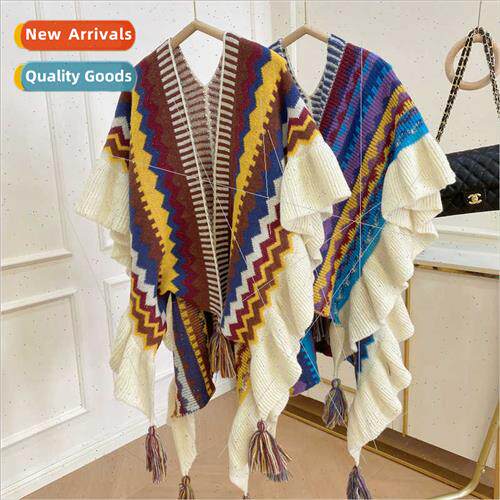 New cardigan mohair tassel scarf fall winter jacket female l