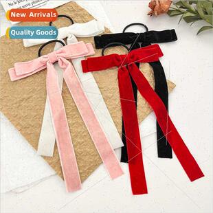Japanese ins velvet bow ribbon hair bheadbsweet girl cute ve