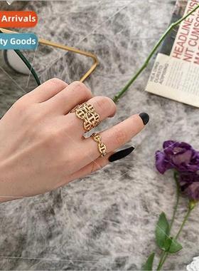 Pig Nose Brass Ring Opening Adjustable Ring Ins che