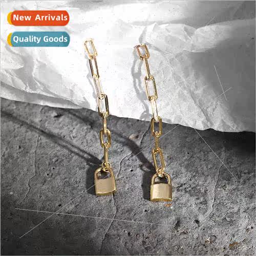 Love lock earrings 925 silver long tassel earrings female in
