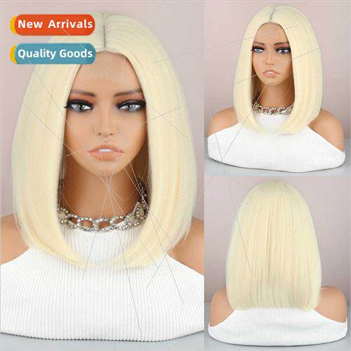Europe lace wig blonde women long shoulder length o chemical