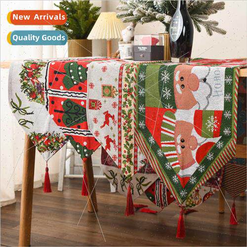 New Christmas decorations knted cloth tablecloth table flag