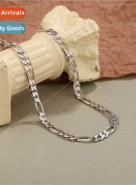 Figaro chain Europe ins925 silver hip hop necklace female ni