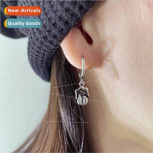Sp tongue earrings Europe hip-hop set retro Thai silver earr