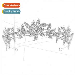 elegant bridal wedding Europe leaves vintage crown flowers