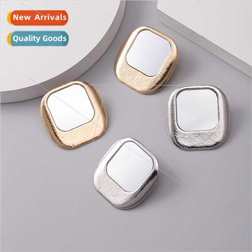 Autumn winter new cold wind fashion square earrings delicate