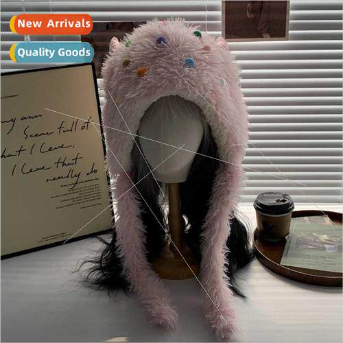 Korean  cute quirky wrapped head cap ugly cute ltle monster
