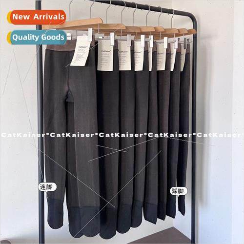 Goddess padded bare legs black silk 200G thickened  warm fak