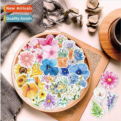 Flower Stickers 60 sheets plant elements waterprodoodle PET