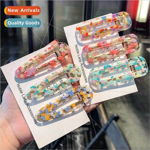 Korean acetate hair clips simple hairpin headdress a word cl