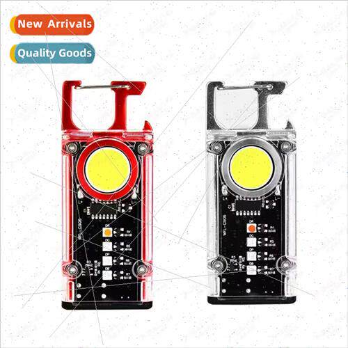 COB keychain light magnetic work light auto repair light red