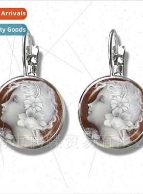 Gustav Klimt Kiss Earrings Art Jewellery Stud Earrings Women