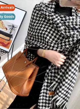 mple thousbirds check scarf female fall winter hundred plaid