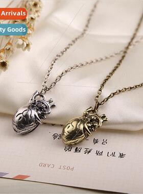 Europe film   jewelry men anatomical heart pendant necklace