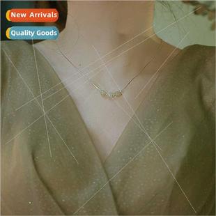 Vintage che Chain Necklace Choke Women Beads Natural Trans