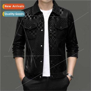 new fashion fall versatile light luxury 2023 lapel men