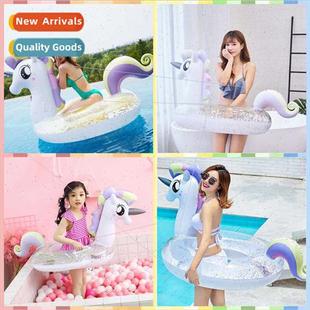 floating horse row transparent baby Sequins unicorn princess
