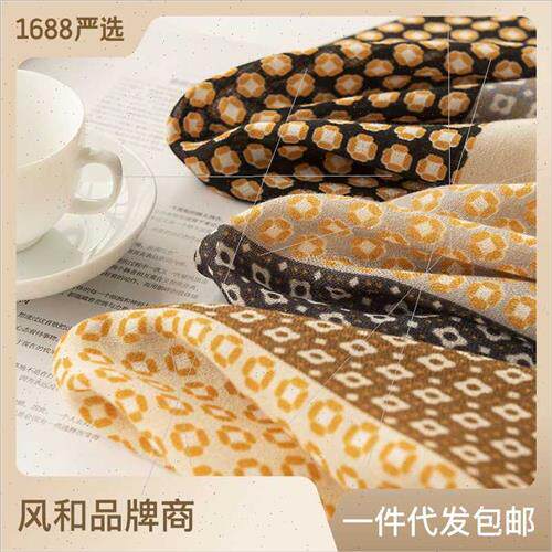 Fashion simulation silk scarf cotton linen feel scarf female