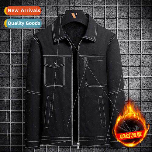 Cowboy workwear jacket men new fall winter thickened warm la