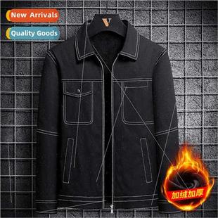 men new warm workwear thickened jacket winter Cowboy fall