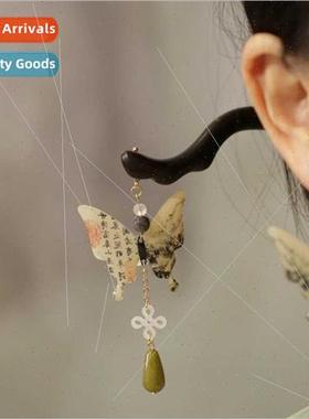 Butterfly hairpin female calligraphy ancient tassel cheongsa