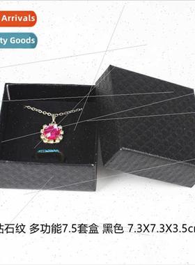 Black diamond pattern luxury jewelry handbag packaging box s