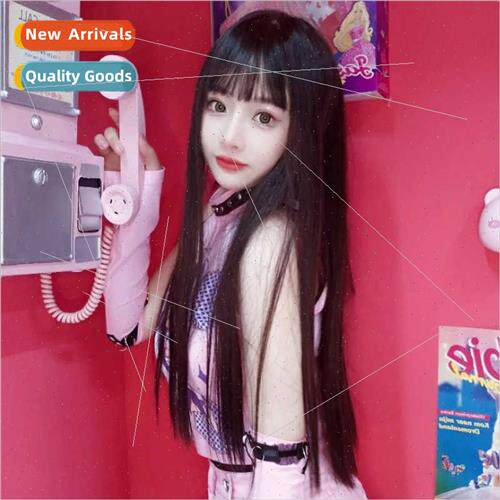 wig female long comic bangs long hair fluffy repair face che