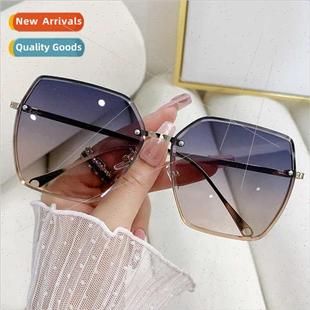 Fashion Korea rimless women sunglasses nd gradient colour su