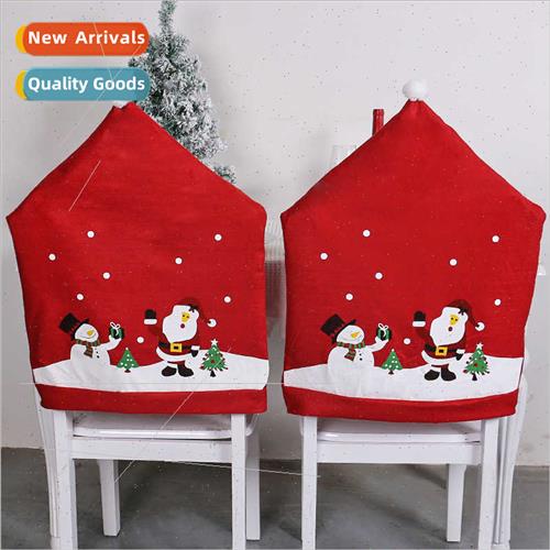 New Printed Nonwoven Christmas Chair Cover Stool Backrest Co
