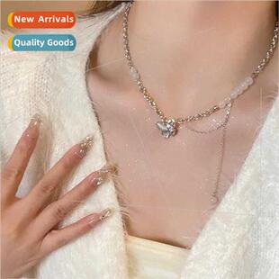 necklace Patchwork butterfly cool niche sweet tassel women